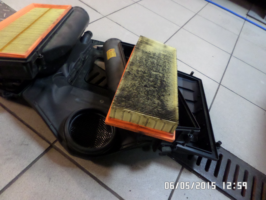 грязный воздушный фильтр двигателя