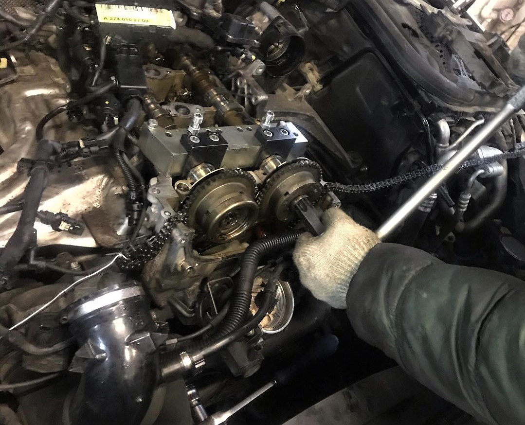 Замена цепи ГРМ Мерседес Е200